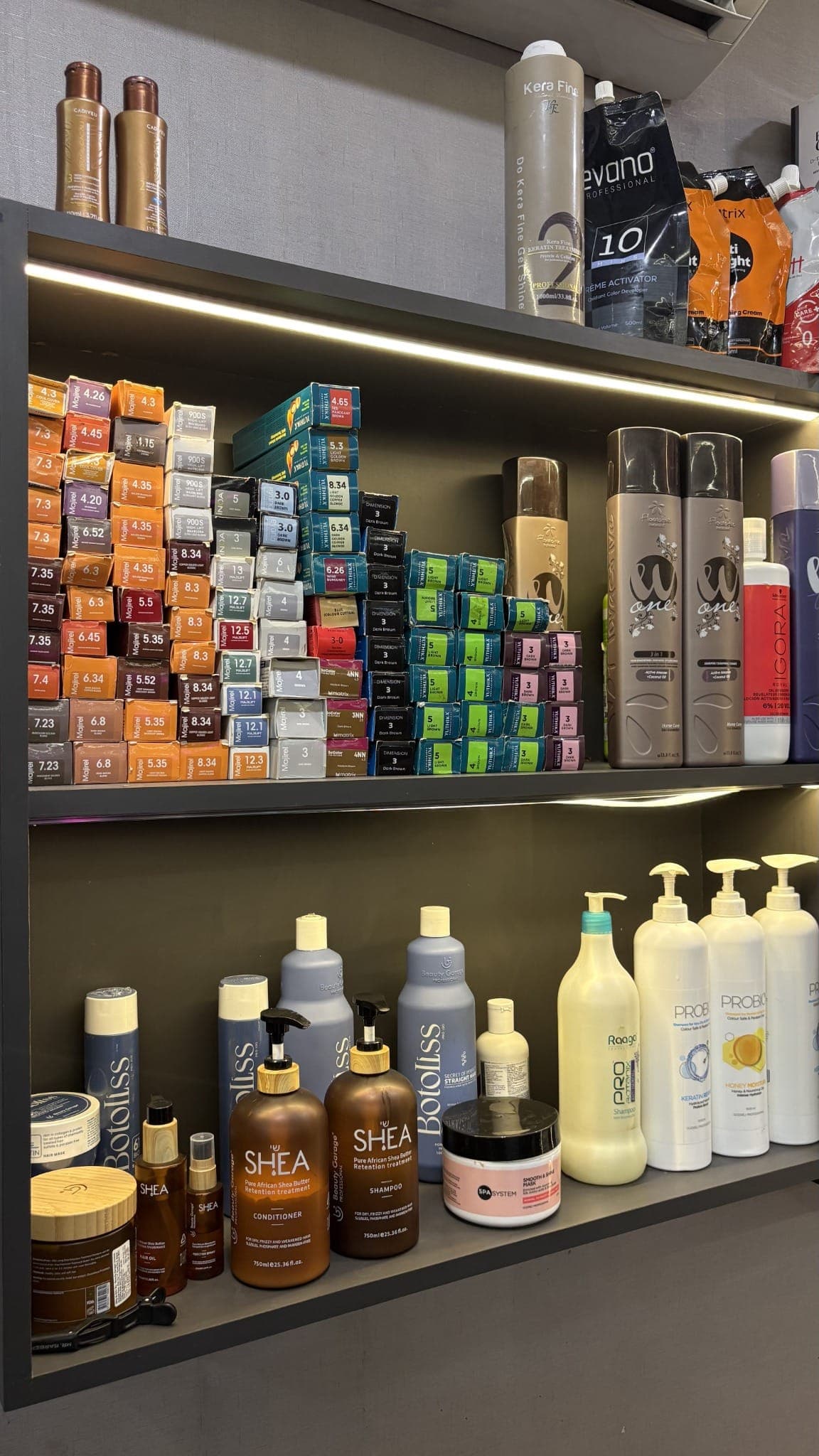 Professional hair-care products at Romi's Family Salon